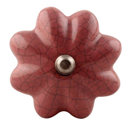 Lavender Crackle Ceramic Melon Wine Stopper in Golden Fitting